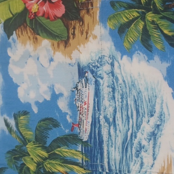 Aloha Republic Hawaiian Short Sleeve Button Down Shirt Made USA SZ XL Vintage - Picture 10 of 10